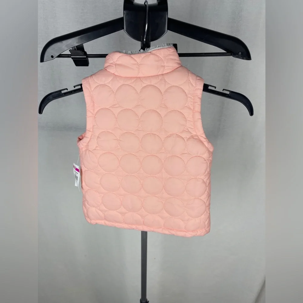 Urban Republic Pink Quilted Vest with Faux Sherpa Size 24 Months NWT